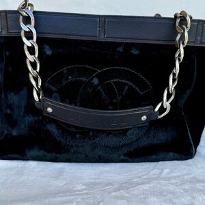 Chanel Large CC Chain Tote Pony Hair with Leather